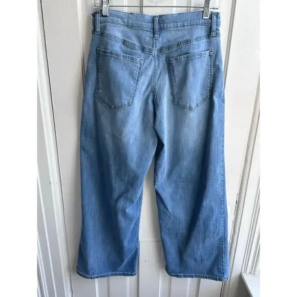 Banana Republic High-Rise Wide-Leg Jeans | Light Wash | Petite 28/6 - Picture 6 of 8